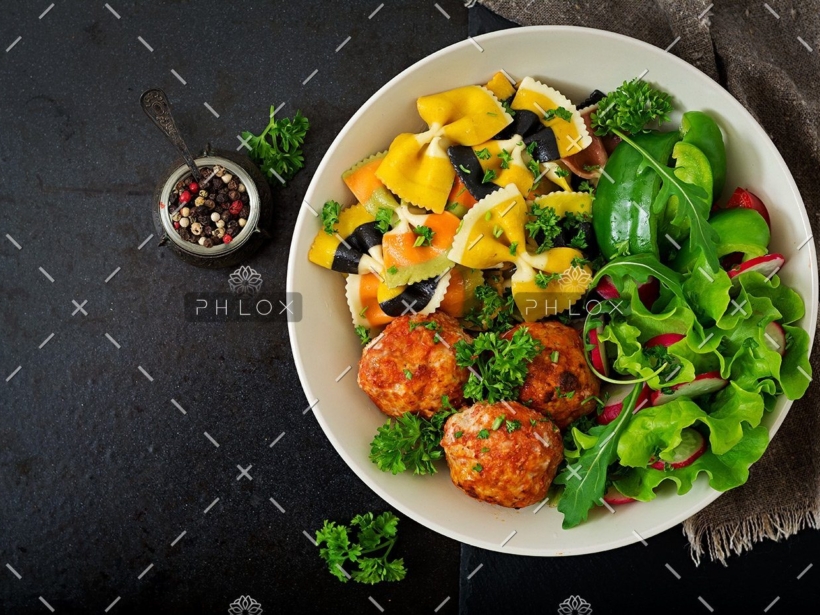 demo-attachment-6-farfalle-pasta-durum-wheat-with-baked-meatballs-PQBKRNX